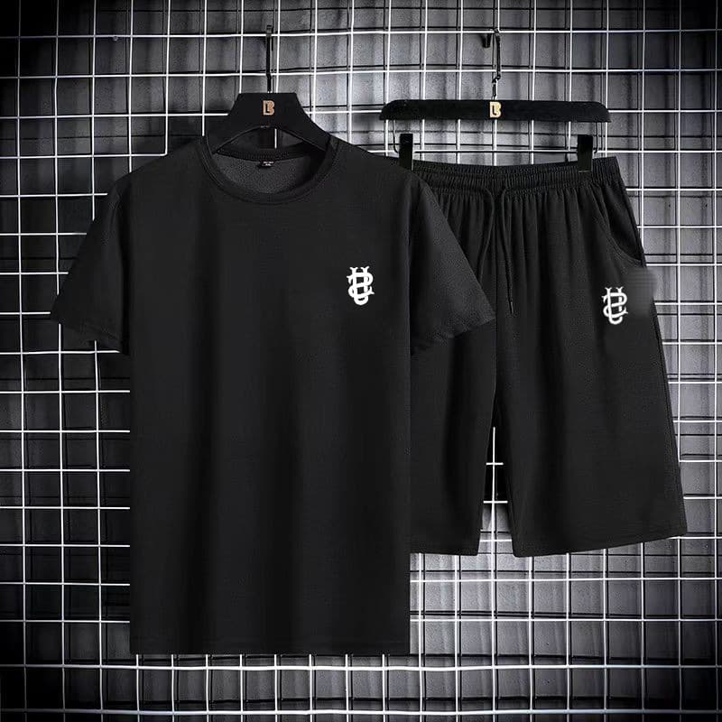 Unisex Summer Short Sleeve T-Shirt & Shorts Set – Breathable Cotton, Relaxed Fit For Couples & Casual Wear
