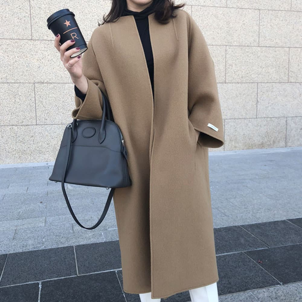 Women's Clothing coat temperament commuting solid color straight loose