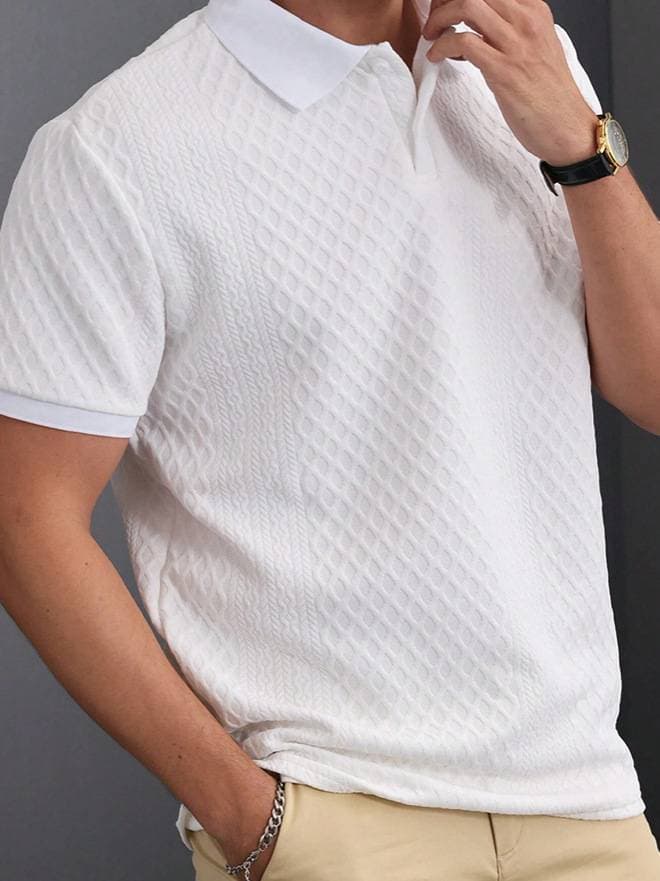 Men's Round Neck Knitted Sweater Versatile Casual Thick Bottoming Shirt Cotton Blends Anti-Pilling For Autumn Winter White Grass Green