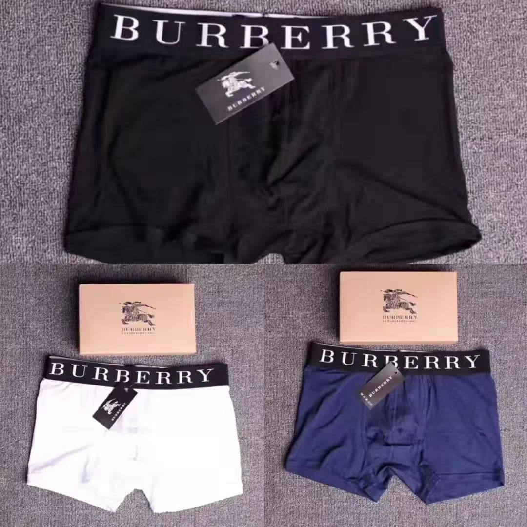 Sous-vêtements TrendyBurberry en pur coton, boxers haut de gamme, confortables et tendance pour hommes.