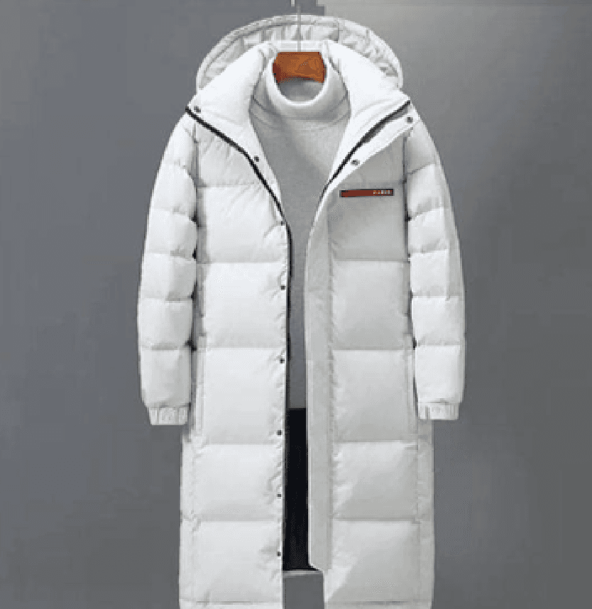 Manteau d'hiver long à capuche unisexe avec imprimé lettres – Parka coupe-vent épaisse pour hommes et femmes, vêtements d'extérieur tendance e