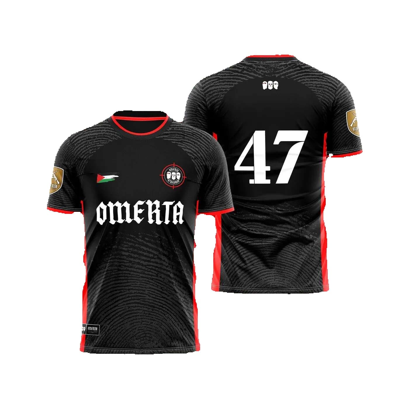 Men's T-Shirts OMERTA Bo Fans Print Breathable Jersey Outdoor Sportwear Man Short Sleeve T-shirt Oversized Men Clothing