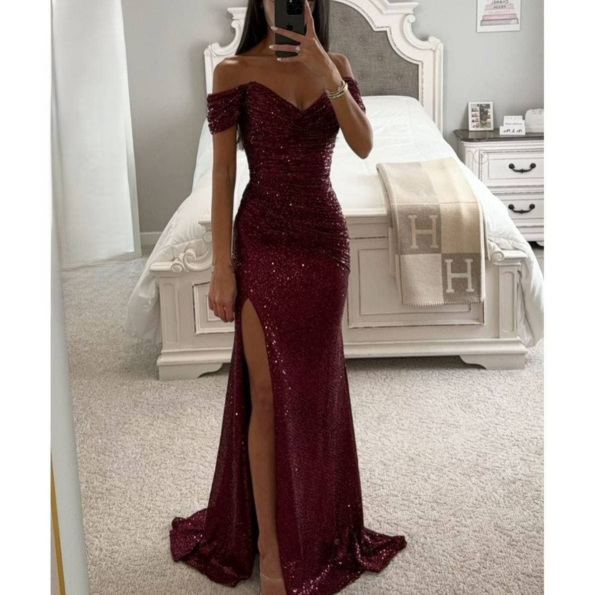 Vêtements pour femmes en polyester sexy à fines bretelles et paillettes