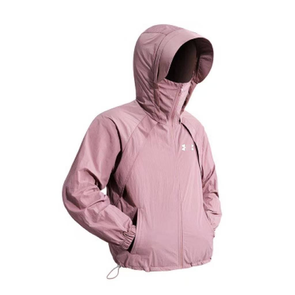 Veste coupe-vent légère à capuche pour homme Un....der Ar....mour, séchage rapide, imperméable, fermeture éclair intégrale, idéale pour la co