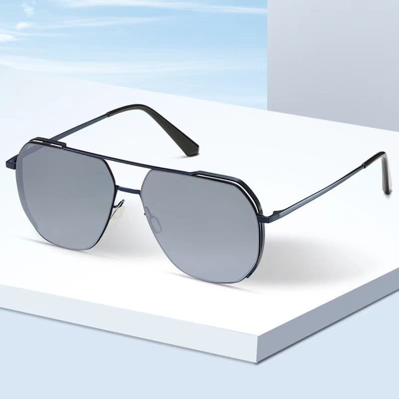 European and American fashion full frame large frame sunglasses one-piece double beam driving sunglasses anti-ultraviolet cross-border wholesale