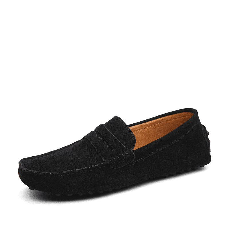 Men's British-Inspired Classic Loafers – Timeless Casual Foot Jumpers With Pea Grain Leather & Comfort Cushioning