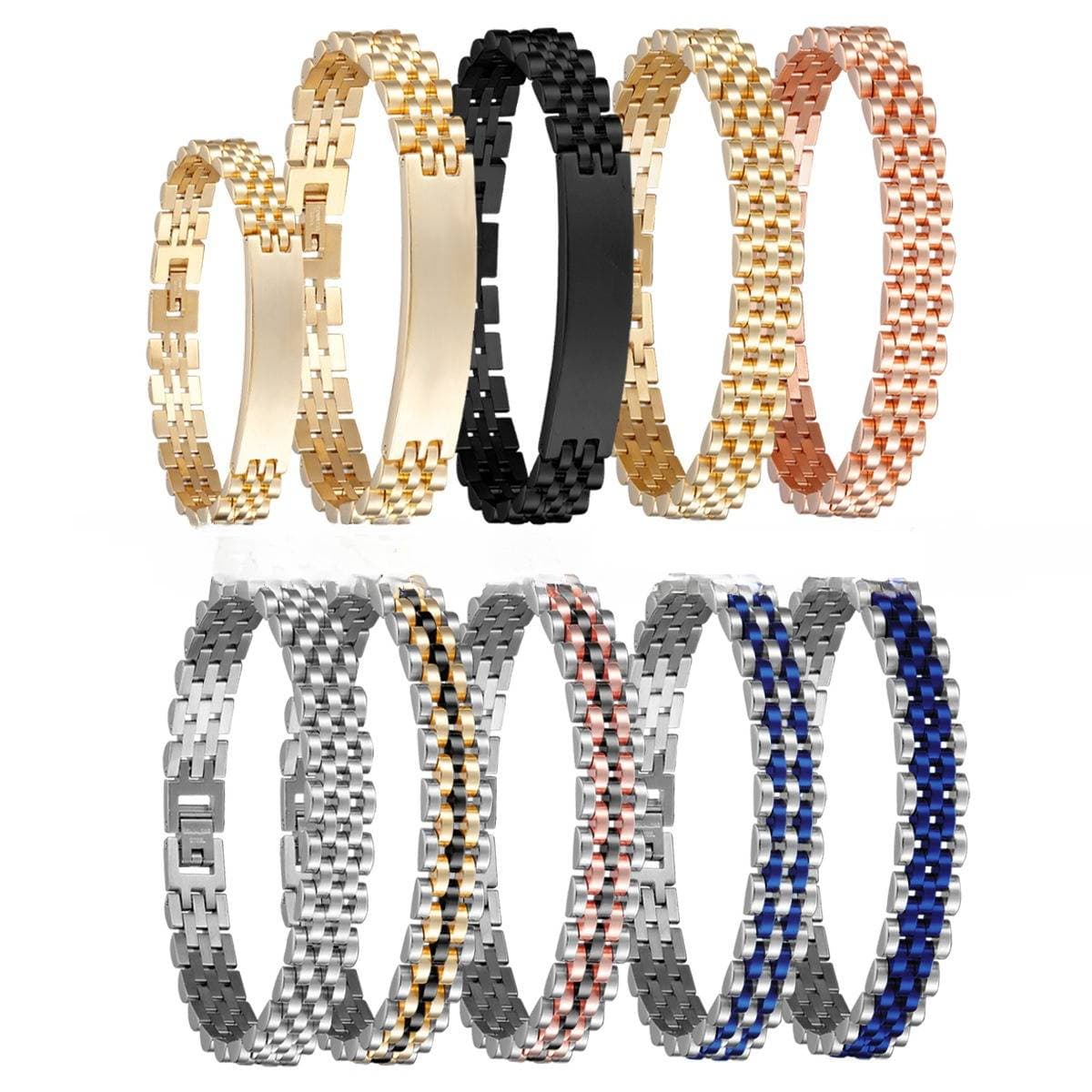 Charm Bracelets Simple And Fashionable Chain Stainless Steel Bracelet Vacuum Plating Detachable And Adjustable Titanium Steel Bracelet