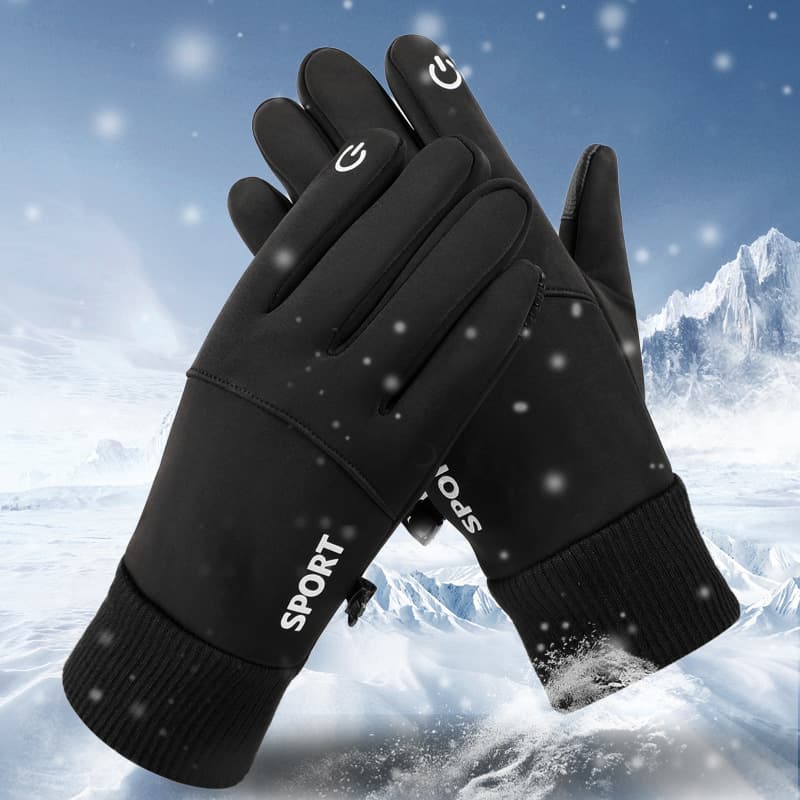 Cycling Gloves Men's And Women's Autumn And Winter Velvet Warm Non-slip Windproof Waterproof Outdoor Driving Motorcycle Touch Screen Gloves