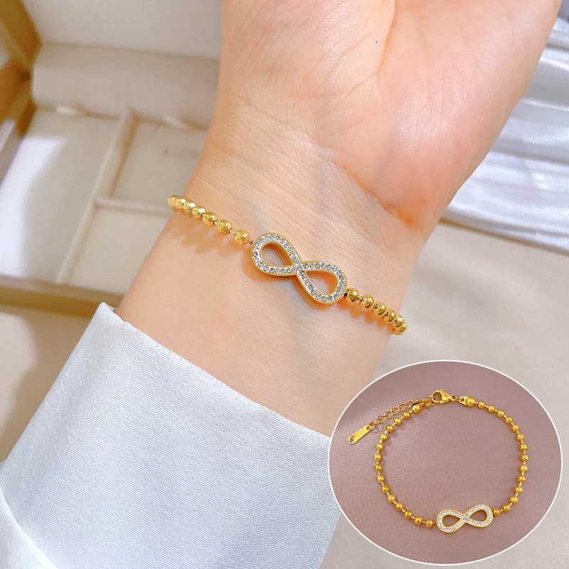 Classic Stainless Steel Charm Bracelet for Women Crystal Twist Bracelets Rust-proof Wrist Jewelry Gift Party Fashion Jewelry