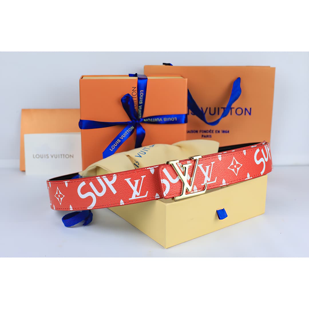 Ceinture classique en cuir véritable pour homme avec patchwork à carreaux et coffret cadeau durable