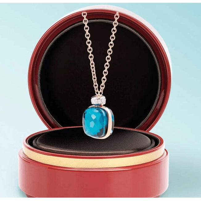 Women's Jewelry Creative Original Design Perfume Bottle Crystal Single Flower Necklace Earrings Artificial Crystal Necklace Earrings