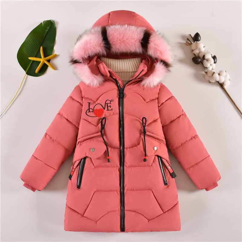 Kids Clothing Medium And Long Down Winter Cotton Jackets
