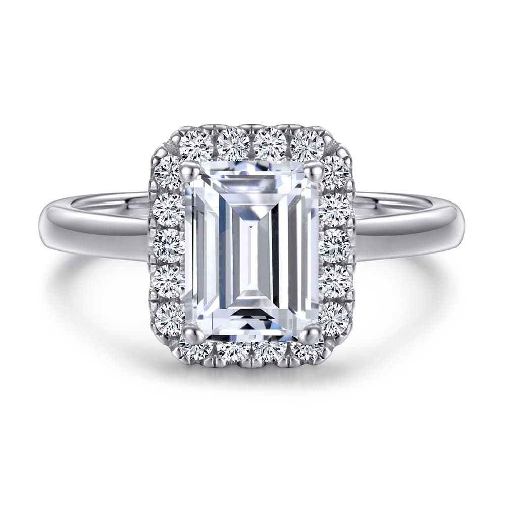 Women's Jewelry Sterling Silver Combination Ring Set Proposal Wedding Ring Princess Square S925 Silver Ring Set