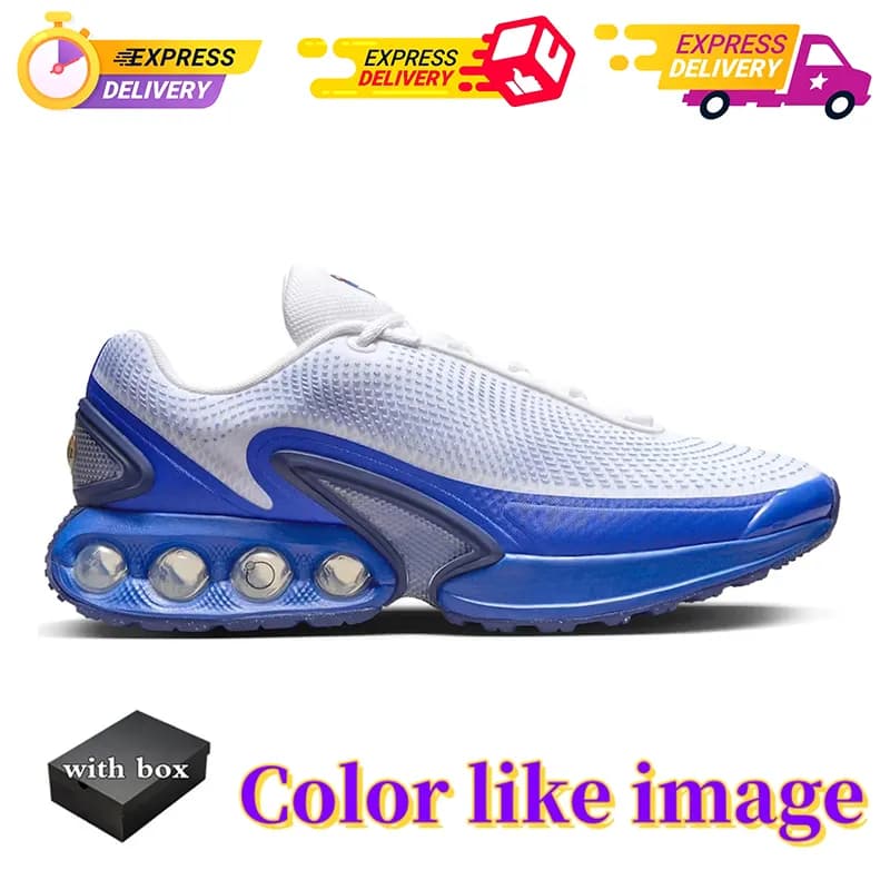 Avec boîte DN Running Shoes Athletic Trainers All Night Black Metallic Dark White Sier Bullet Half Platinum Royal Blue
