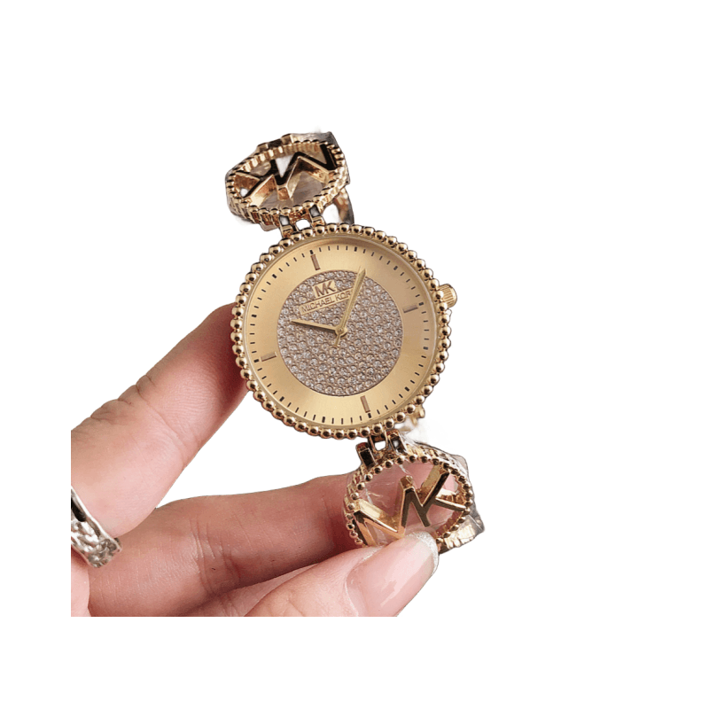 Montre-bracelet à quartz légère et luxueuse pour femme, avec disque personnalisé en alliage serti de diamants, cadeau de Saint-Valentin