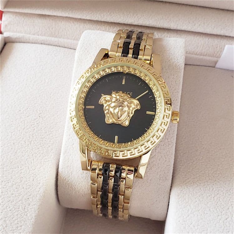 Montre à quartz classique de marque de luxe avec grand logo pour femme, cadeau de Noël