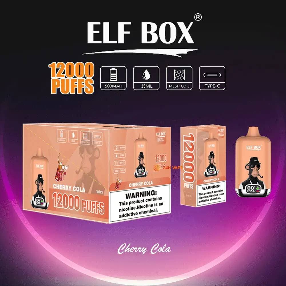 ELF BOX 12000 Vape électronique jetable Digital Puff 12k (1 pièce) avec affichage numérique