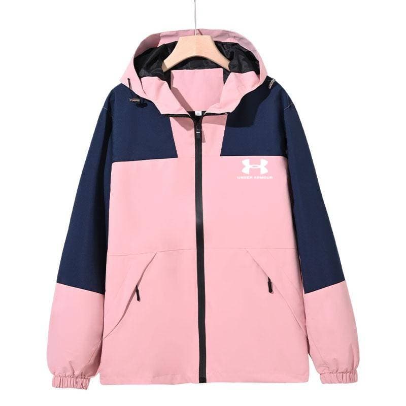 Veste de sport coupe-vent à col montant pour l'extérieur, imperméable, avec fermeture éclair, pour randonnée et alpinisme