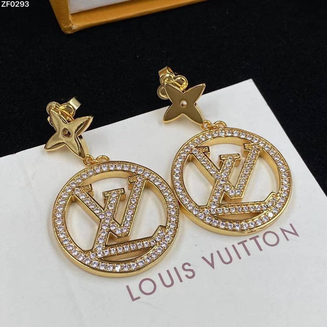 Boucles d'oreilles Louis Vuitton LVAAA24 Classic Gold pour femme avec diamants