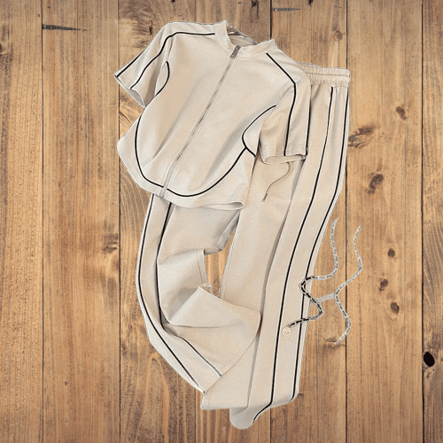 Women's Clothing Sportswear Suits Stylish Age Reducing Casual Wide Leg Pants Two Piece Suit