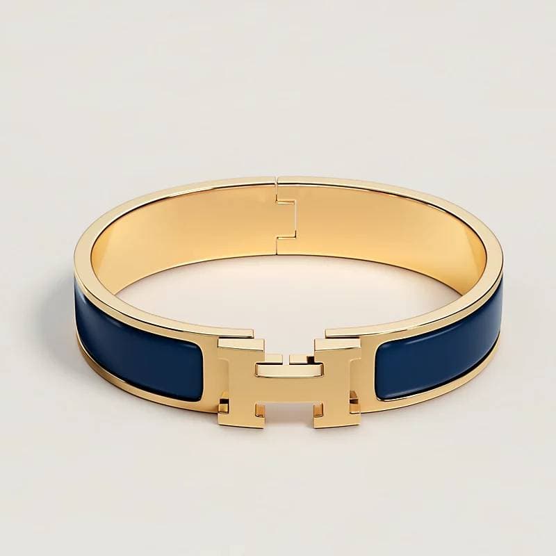 Bracelet Clic H largeur 12mm bracelet classique en alliage émail fin cadeau d'anniversaire festif