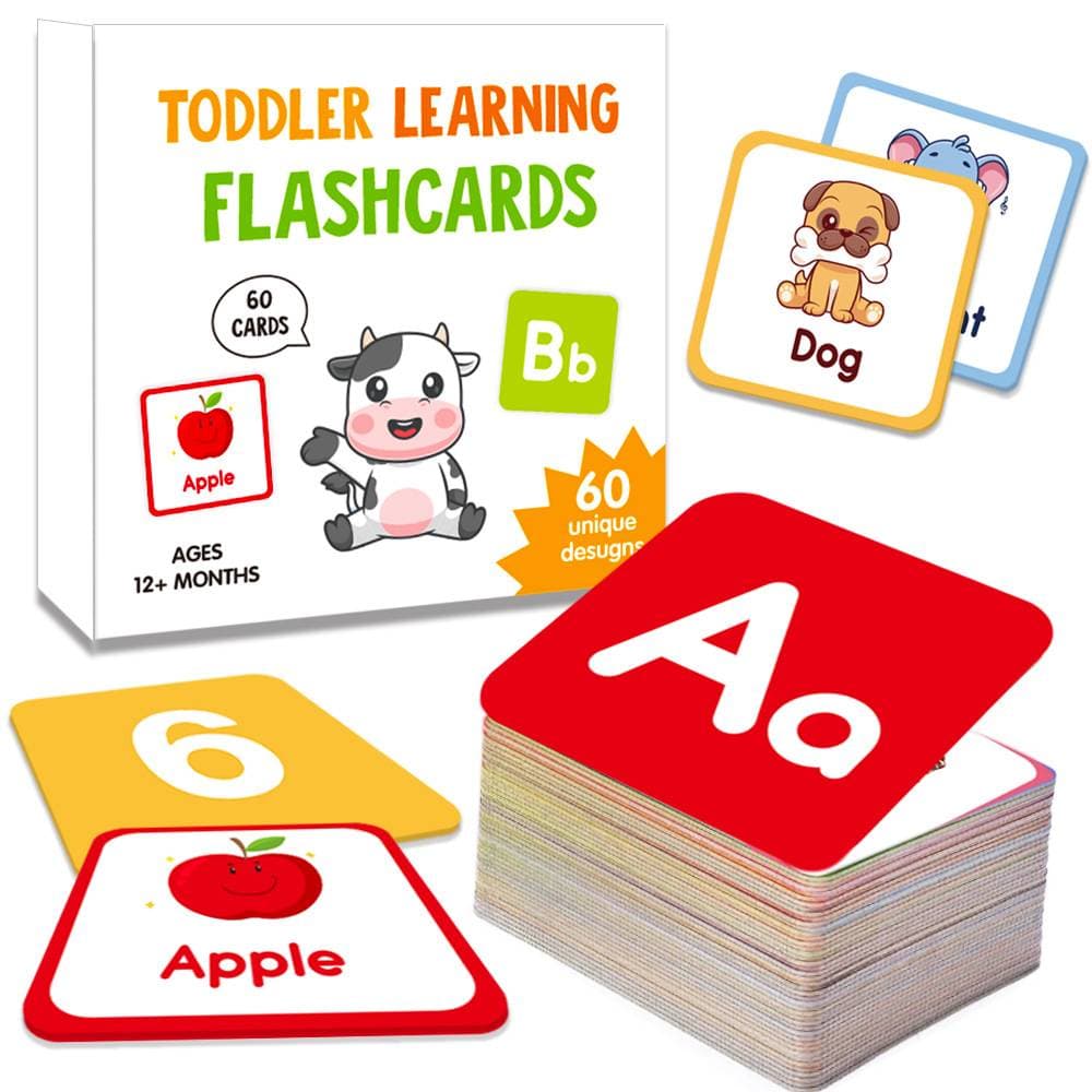 Cognitive Cards Children's Cartoon English Flash Cards Alphabet Shapes Animals Learning Education Early Education Cards