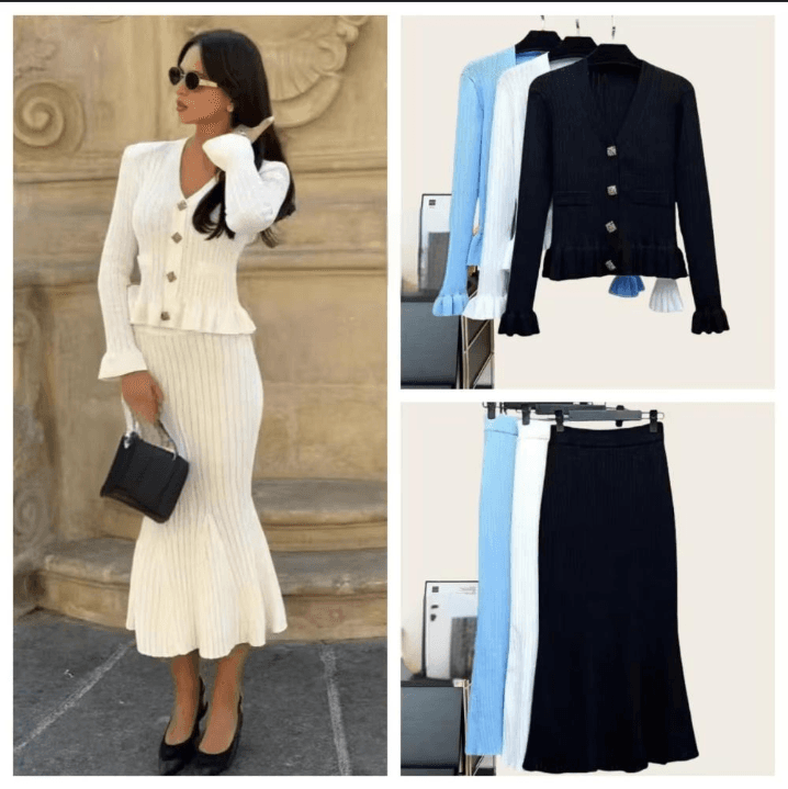 Women's Clothing new celebrity slimming design hip wrapped fishtail suit knitted dress