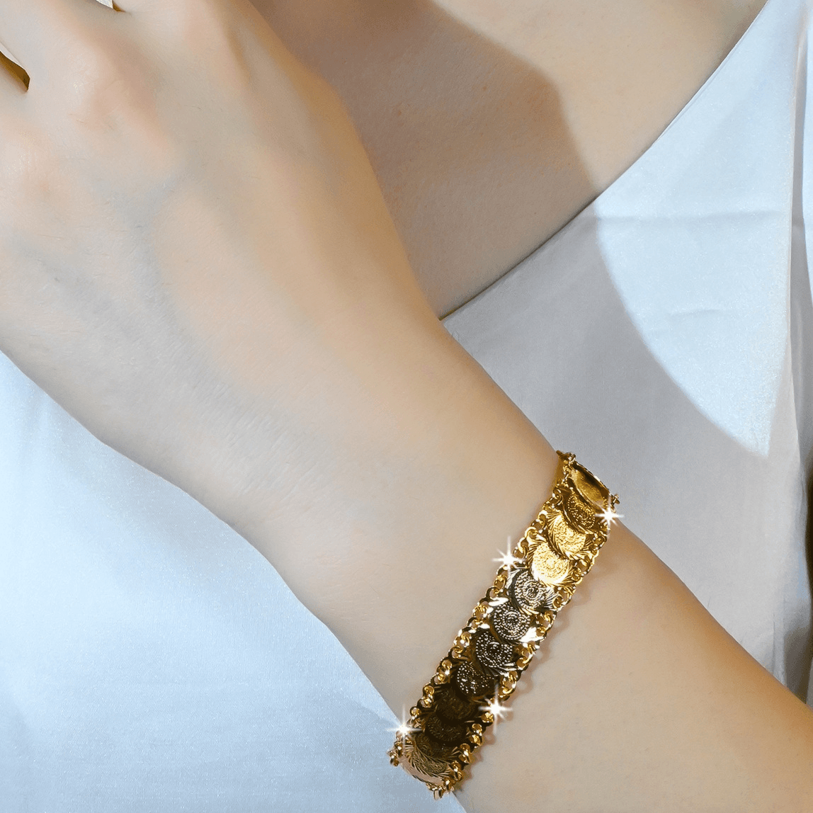 Coin bracelet K new gold women's jewelry accessories party gift Dubai luxury bracelet