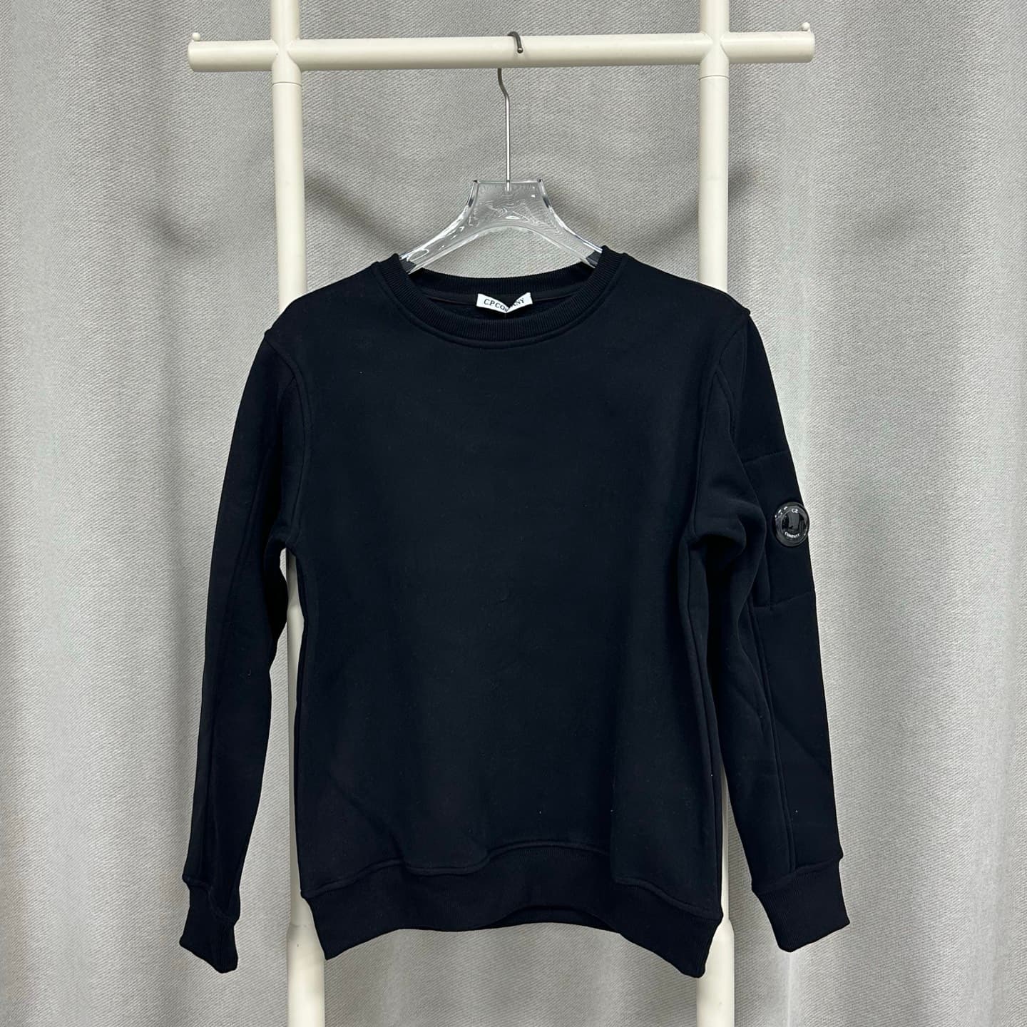 Cardigan CP avec sweat à capuche en polaire, couleur unie, décontracté, couple, badge, veste Y2K pour hommes