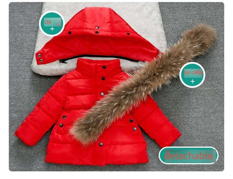 Baby Cotton Coat Boy Winter Down Cotton Coat Mid Length Girl Thick Warm Small Children 0 9 Years Old Neutral Children