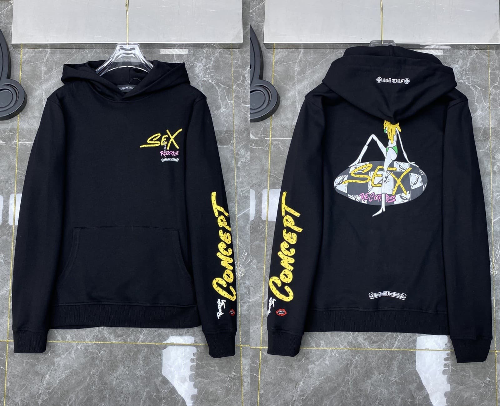 Sweat à capuche Chrome Hearts Cross, version correcte 25ss, polyvalent et tendance, vente en gros
