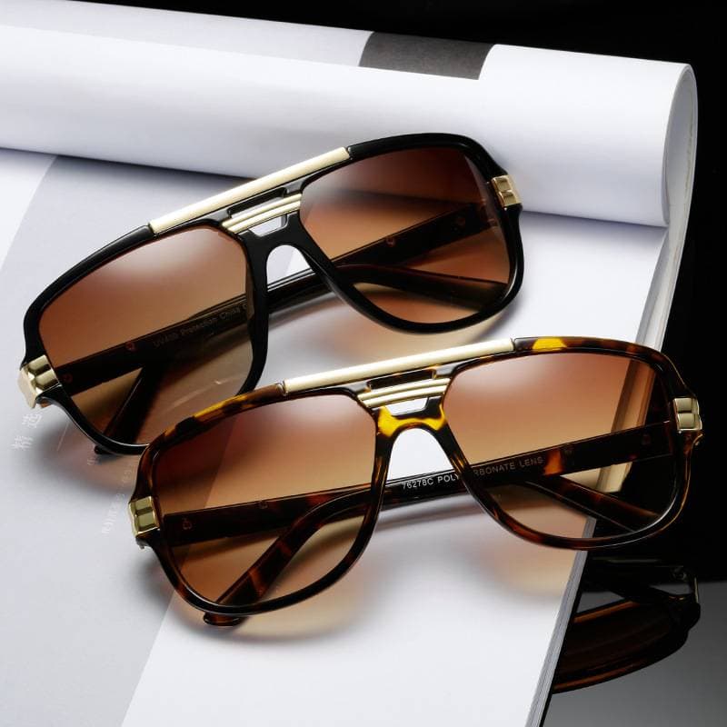 Unisex Accessories Square Frame Sunglasses Fashion Sports Big Frame Trendy Sunglasses