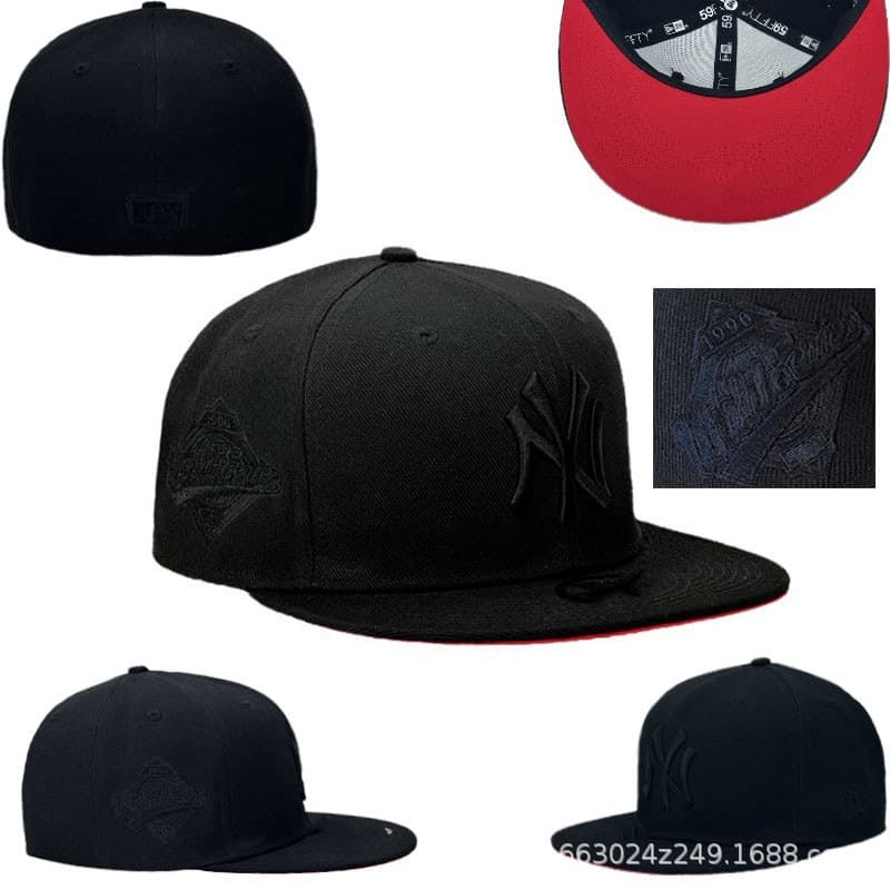 Casquette de baseball unisexe printemps/été 2024, entièrement fermée, à visière incurvée, non réglable, avec fermeture arrière.