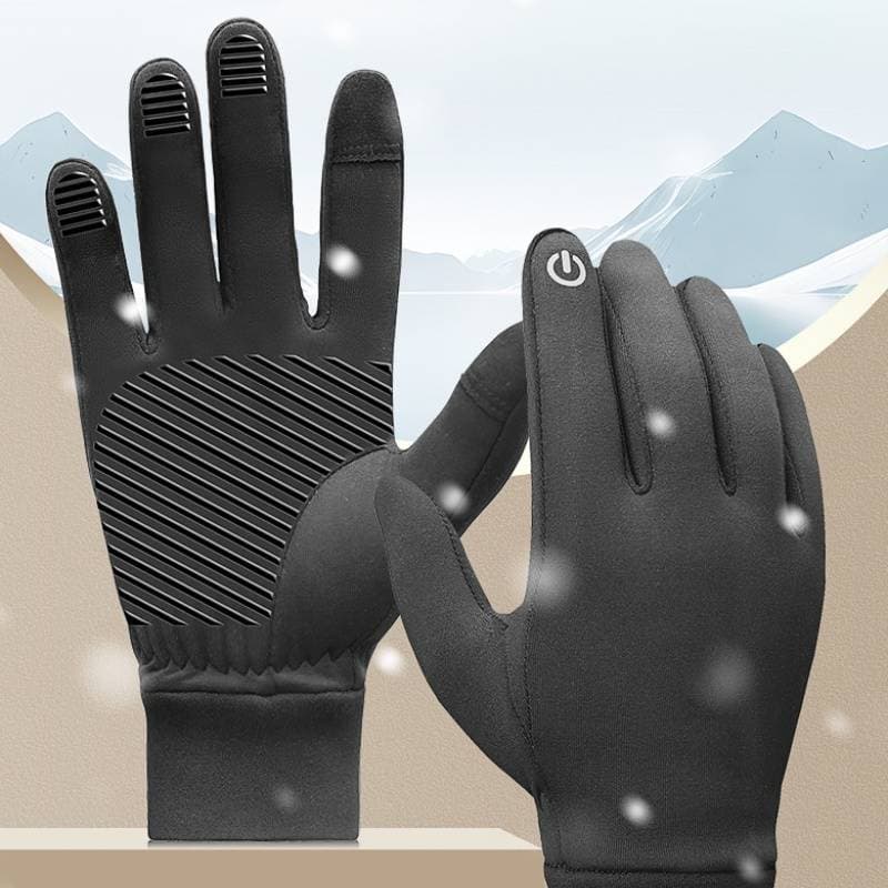 Autumn and winter warm electric car bike riding men and women sports non-slip full finger touch screen running gloves