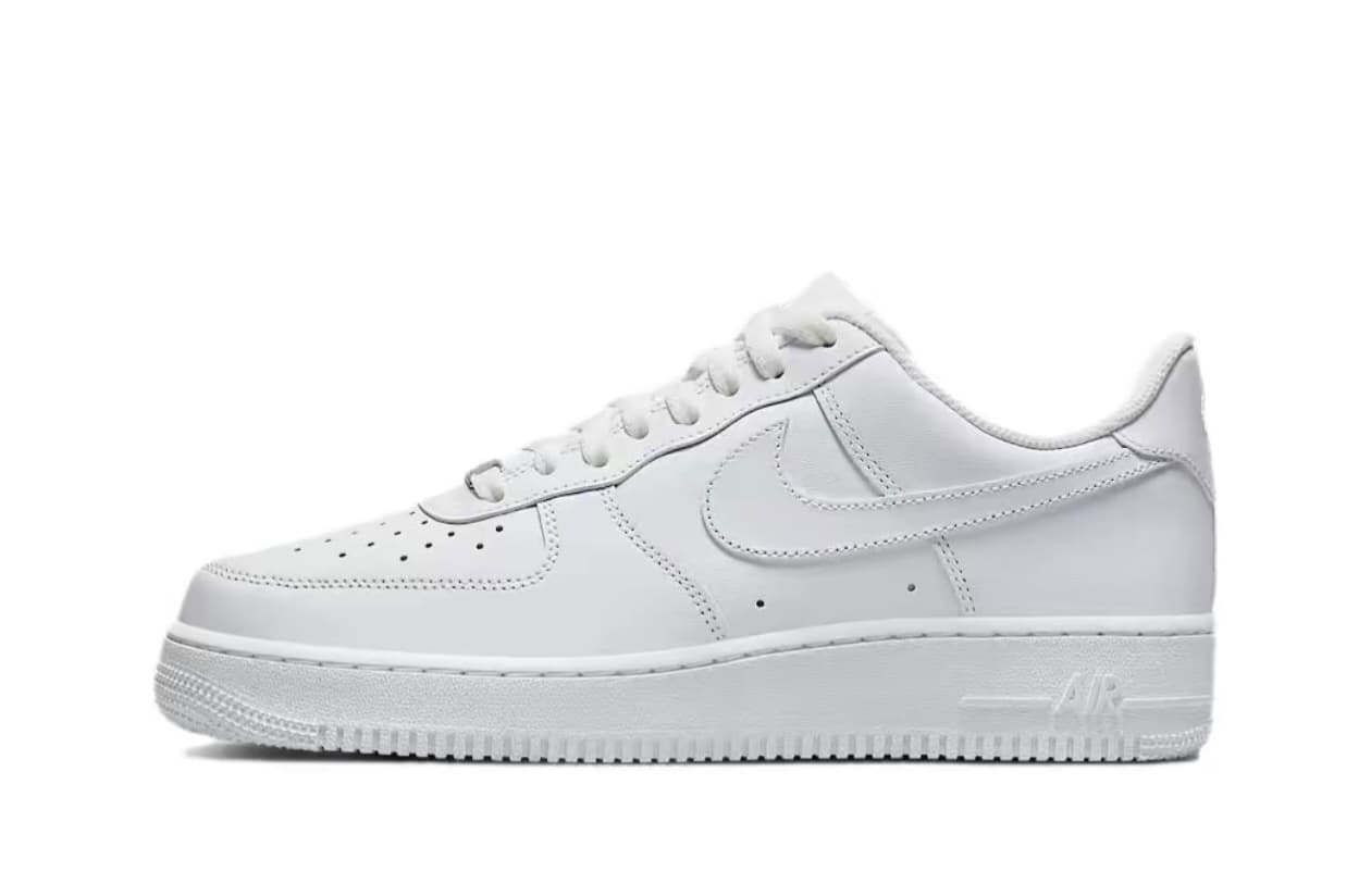 Naike Guan New Original Air New One A F1 Blanc pur, Noir intégral, Couleur blé, Baskets basses unisexes polyvalentes en cuir véritable