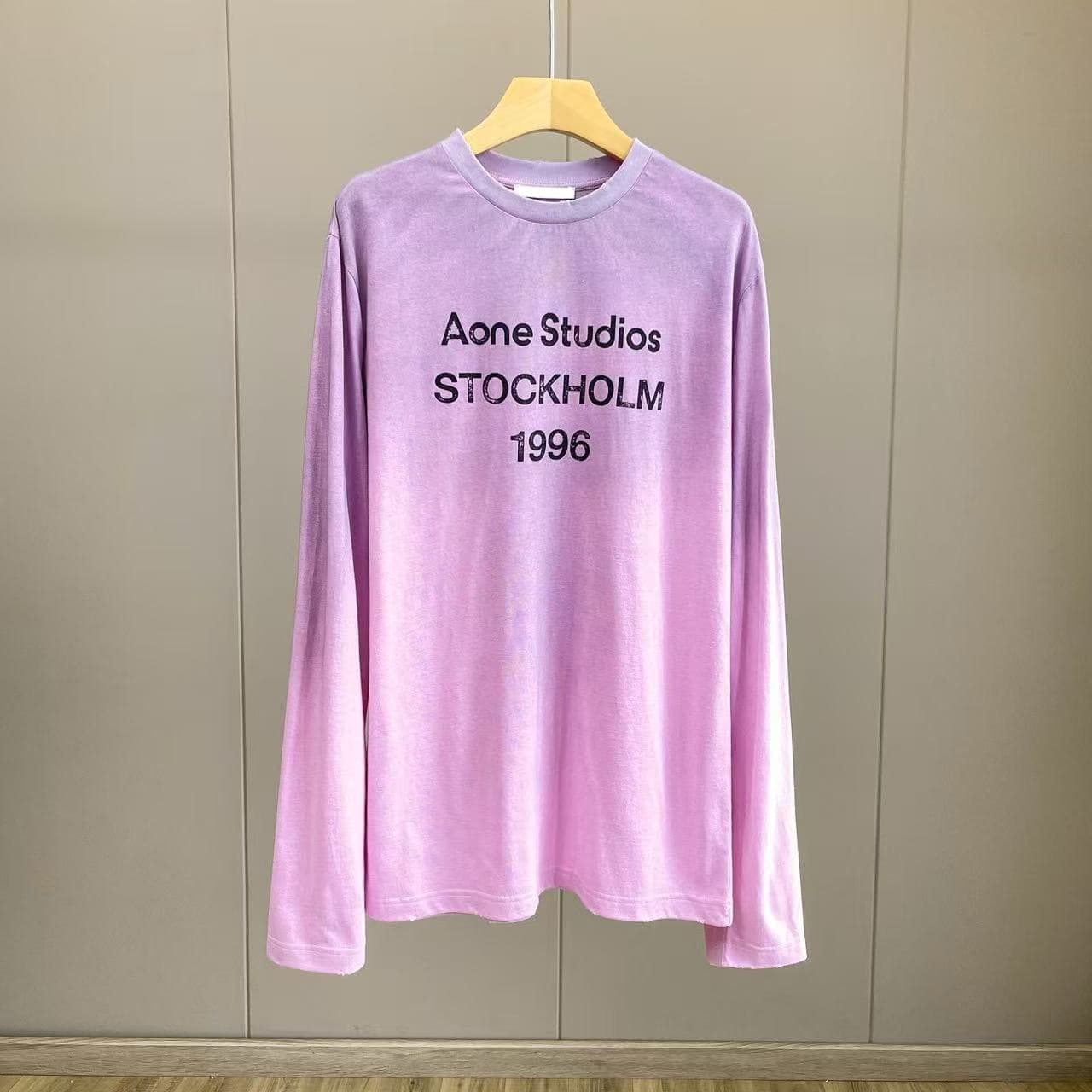 Version correcte du nouveau modèle 26, lettre avec impression du chiffre 1996, t-shirt ample à manches longues en coton-lin vieilli