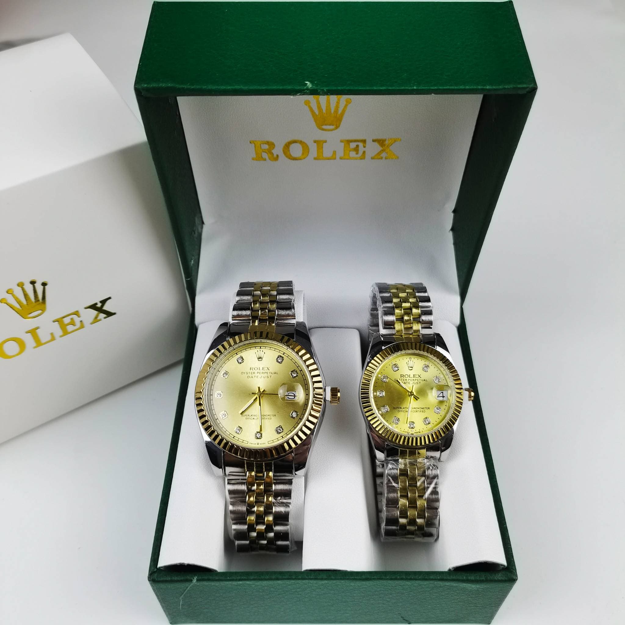 Série Submariner avec cadran calendrier bracelet en acier inoxydable entièrement en métal cadeau quotidien pour cent couples hommes femmes ensembl