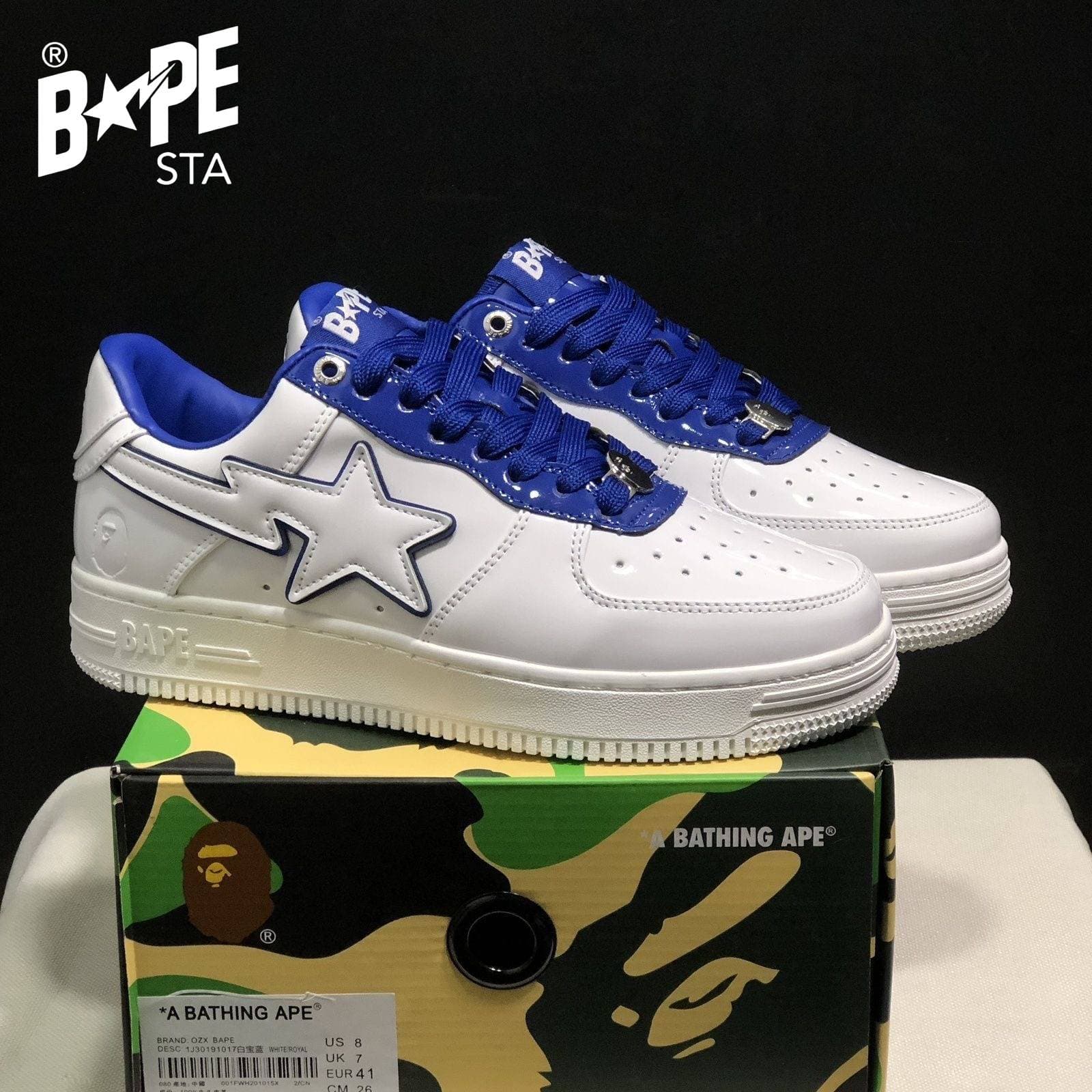 Chaussures de planche classiques Marvel en cuir laqué A BATHING-APE, chaussures de planche Air Force No.1 unisexes