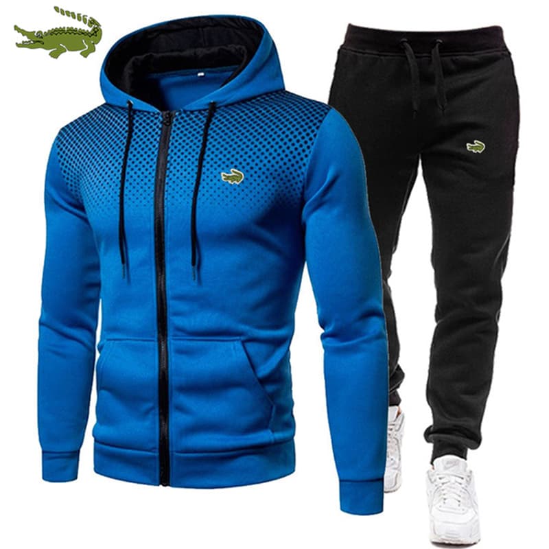 2022 hiver hommes vêtements hommes ensembles impression à capuche ensemble polaire fermeture éclair sweat décontracté Sport pantalons de survêt