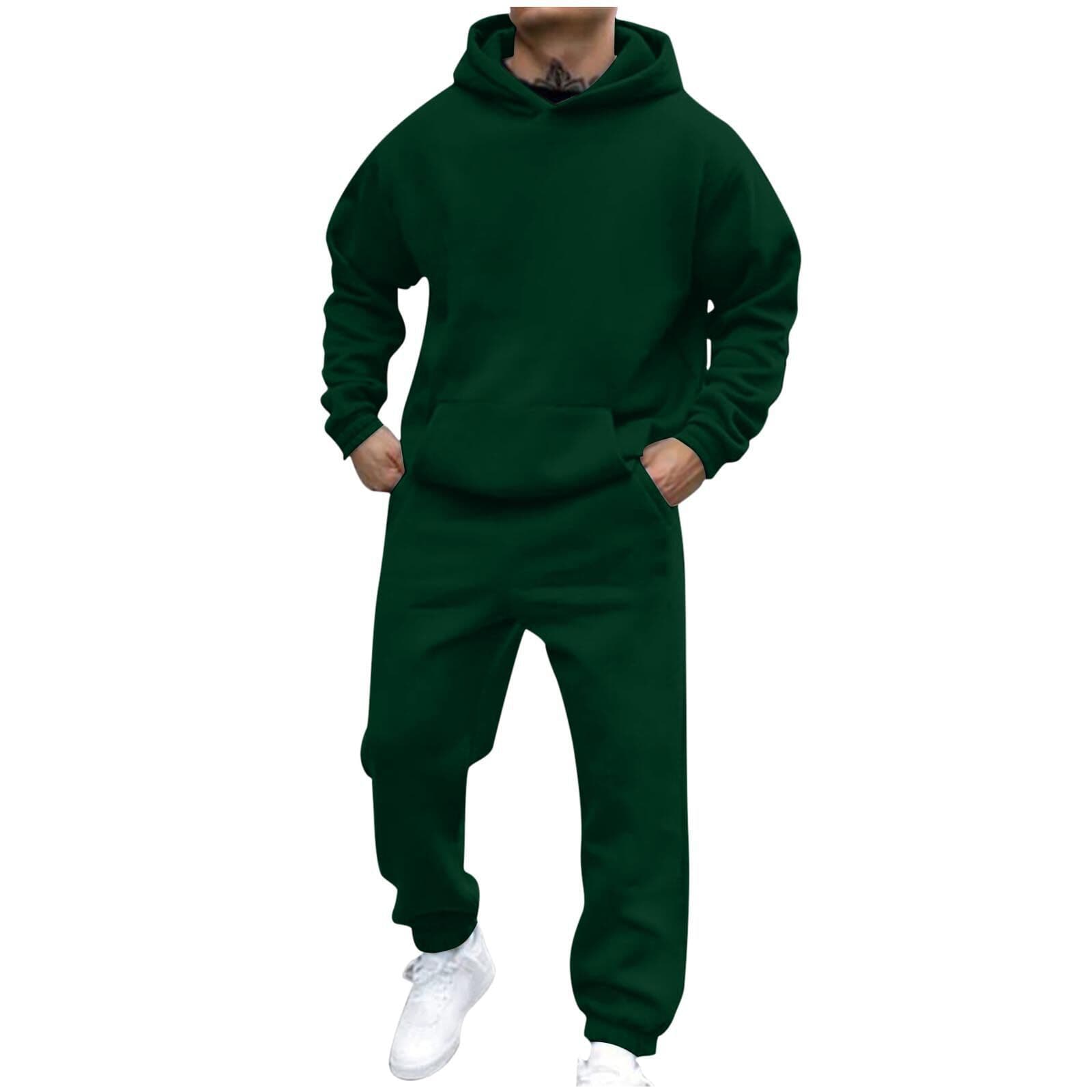 ​​"Men's & Women's Fleece Hoodie And Jogger Set - Soft Pullover Sweatshirt With Comfortable Lounge Pants, Casual Streetwear Outfit For Fall