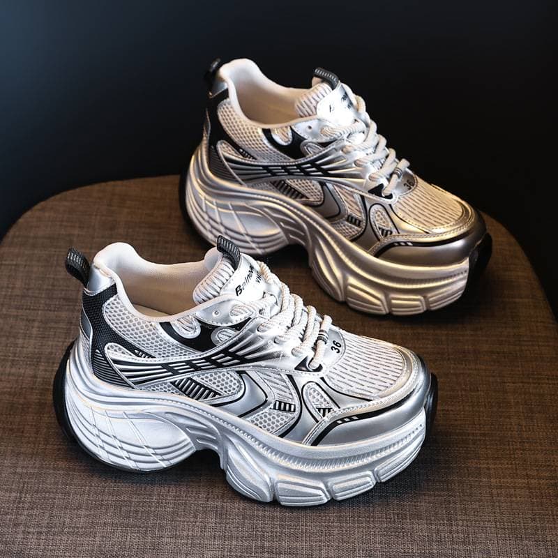 Height-enhancing Thick-soled Dad Shoes For Women In Summer And Autumn New Soft-soled Platform Sports Casual Shoes