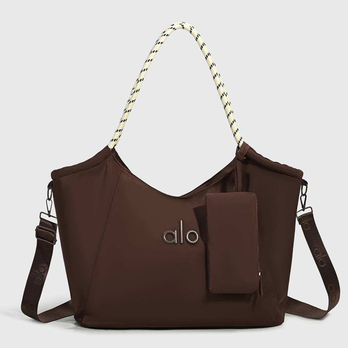 Sac bandoulière ALO en nylon, grand format, portable et décontracté.