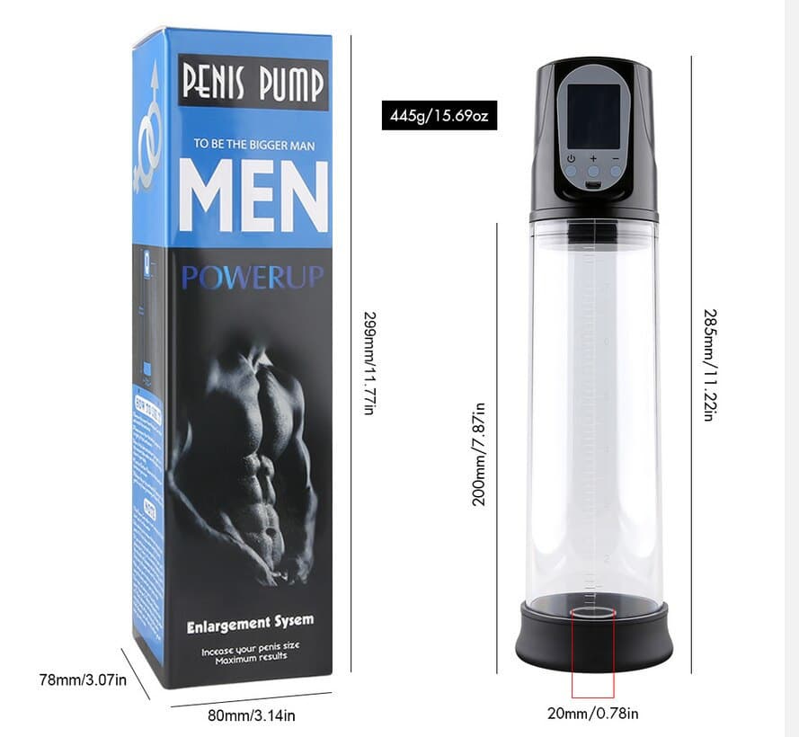 Men's Rechargeable LCD Display Pump Stretching Exercise Masturbation Airplane Cup Adult Sex Toys