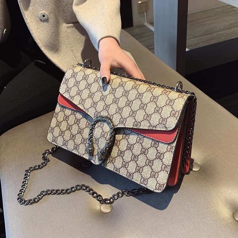 Sacs transfrontaliers 2023, nouvelle tendance, sac Dionysus, imprimé rétro, mini sac à bandoulière diagonale avec chaîne pour femme