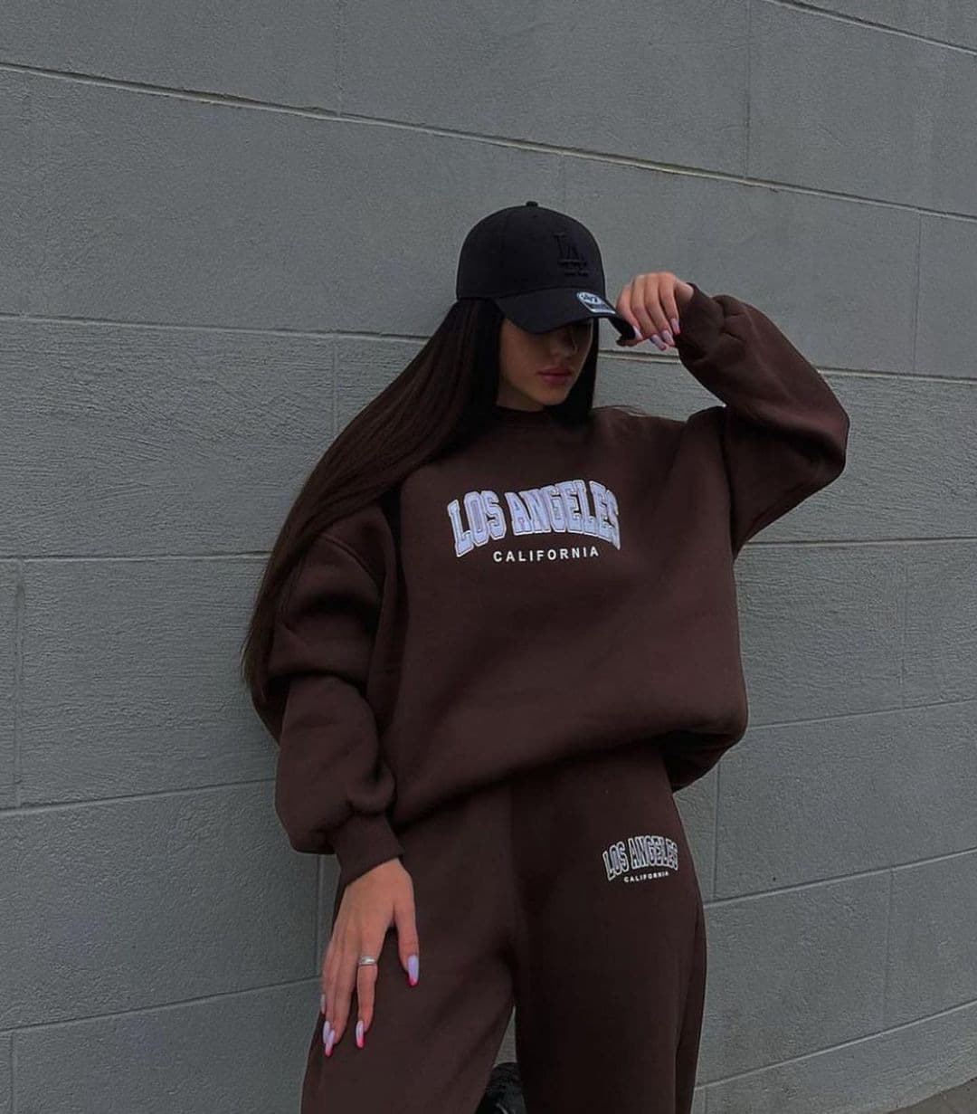 cross border European and American clothing casual fashion printed thickened suit plus velvet sweatshirt long sleeved pants suit