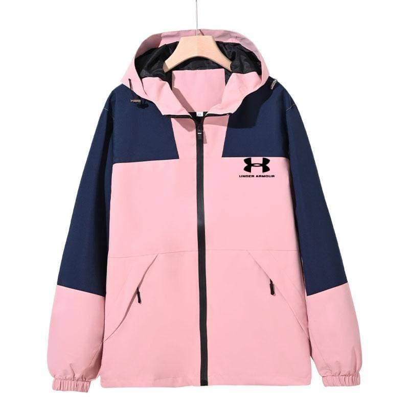 Veste de sport coupe-vent à col montant pour l'extérieur, imperméable, avec fermeture éclair, pour randonnée et alpinisme
