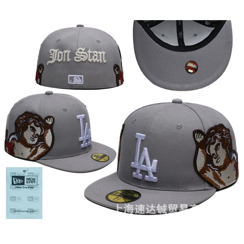 Casquette brodée d'ange, non ajustable, style décontracté, collection Yankees de New York, Los Angeles, en vente en gros.