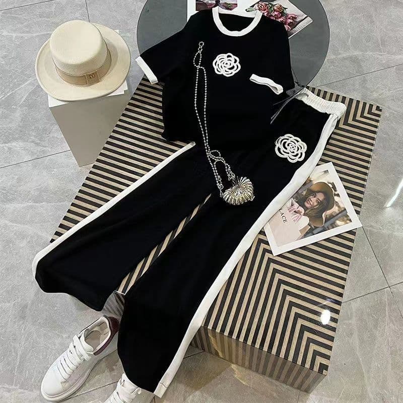 Women's fashion design sense small niche light mature atmosphere quality slimming two-piece set