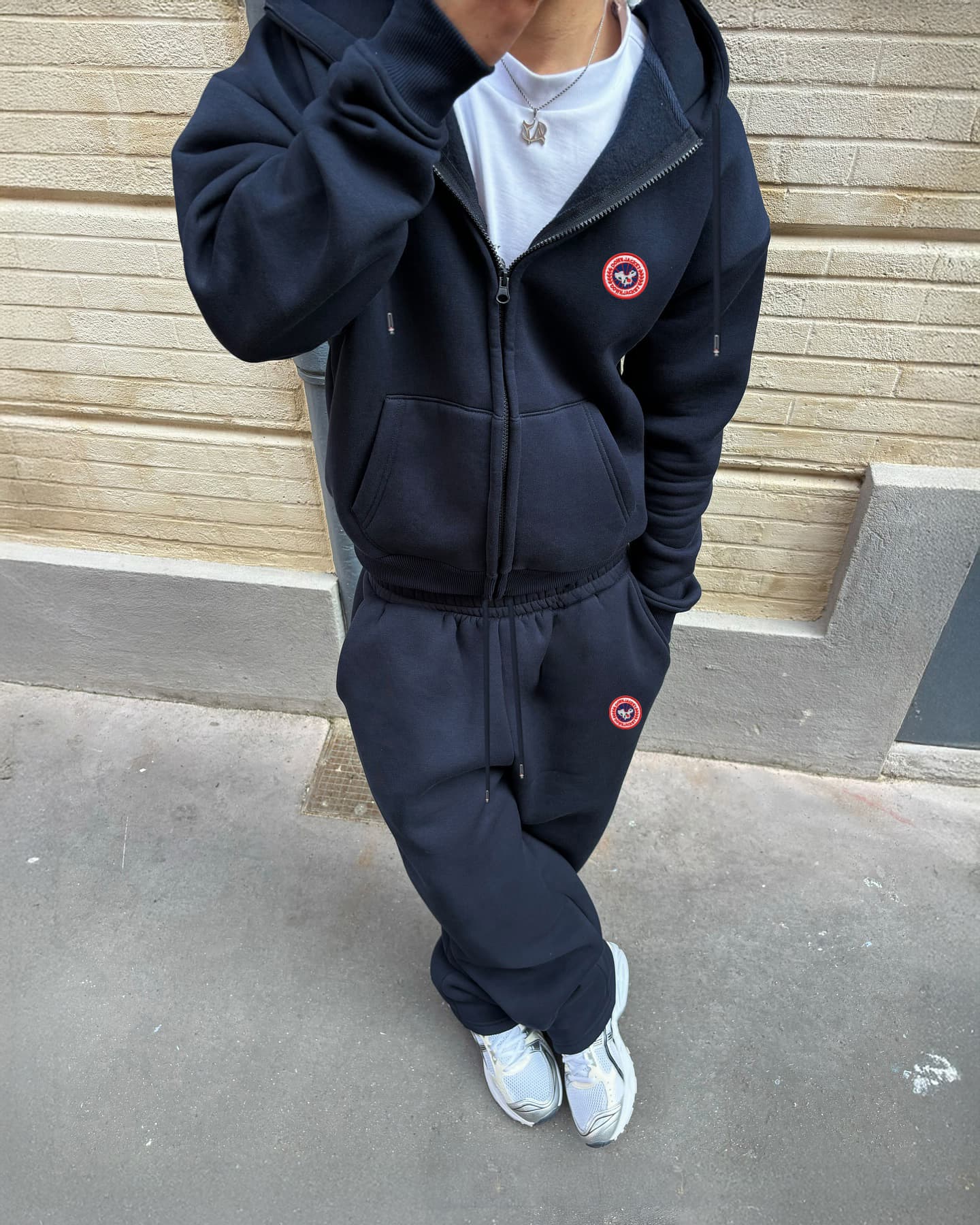 Chemise à capuche à manches longues délavée style rétro américain, pantalon ample et décontracté, costume pull japonais à la mode