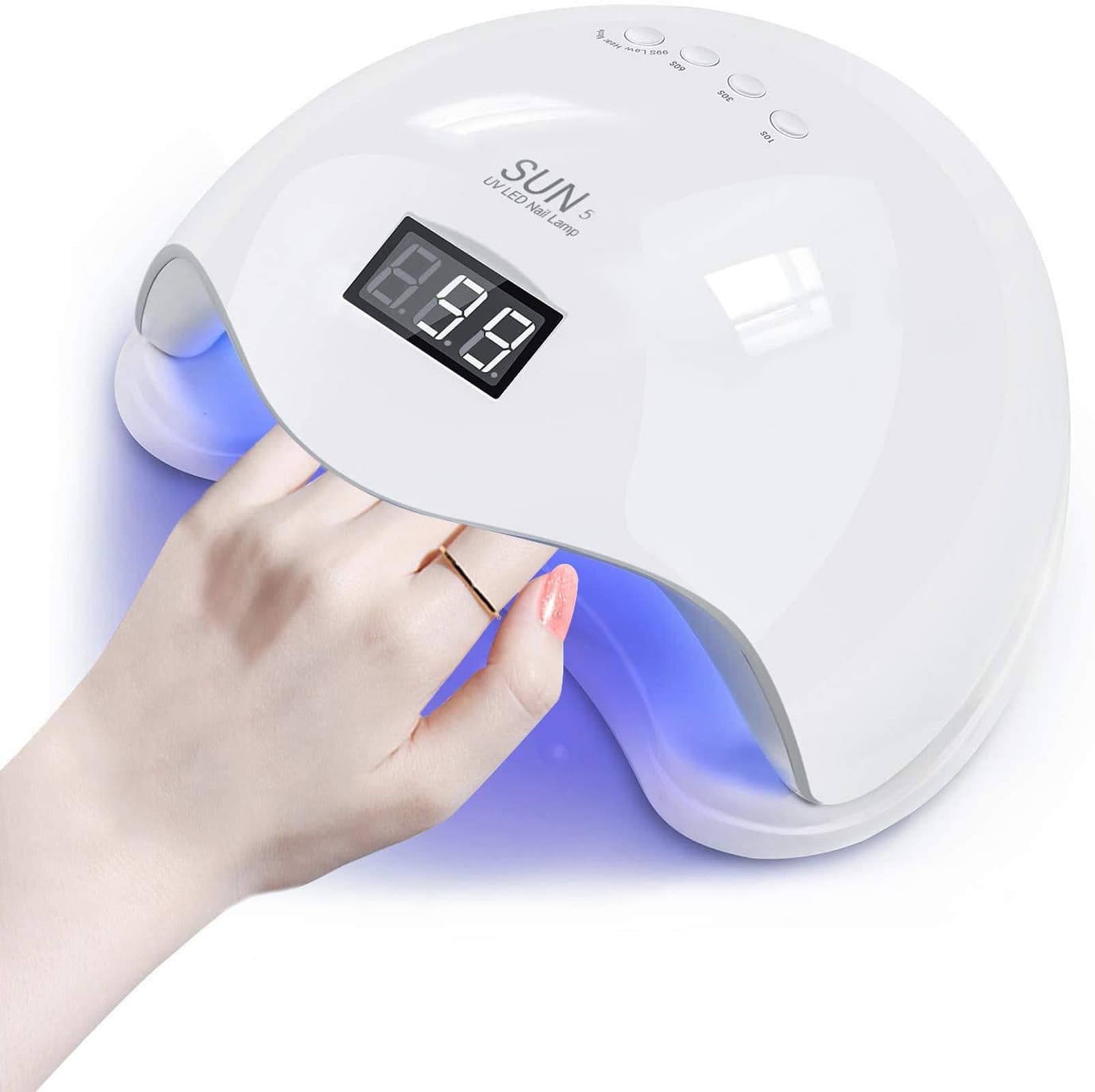 LED Nail Lamp, 48W Nail Dryer Gel Nail Polish Curing LED UV Light With 4 Timers Automatic Sensor LCD Display Professional Nail Art Tools Accessories